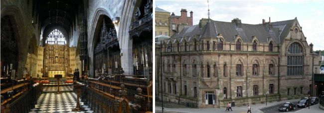 Cathedral interior / Mining Institute building, Westgate Road