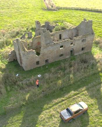 Bird's-eye view, a ruined preceptory